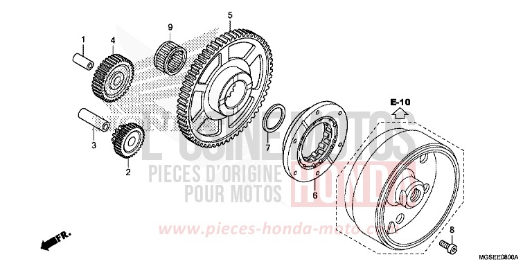 ANLASSERKUPPLUNG von NC700S Schaltgetriebe PEARL SUNBEAM WHITE (NHA66) von 2013